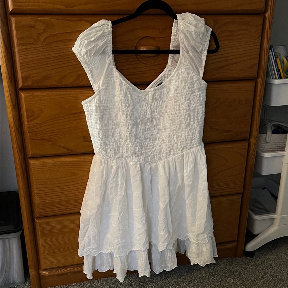 American Eagle Outfitters White Textured Mini Dress